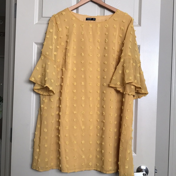 Yellow mini tent dress Size XL . NWOT - Picture 3 of 8